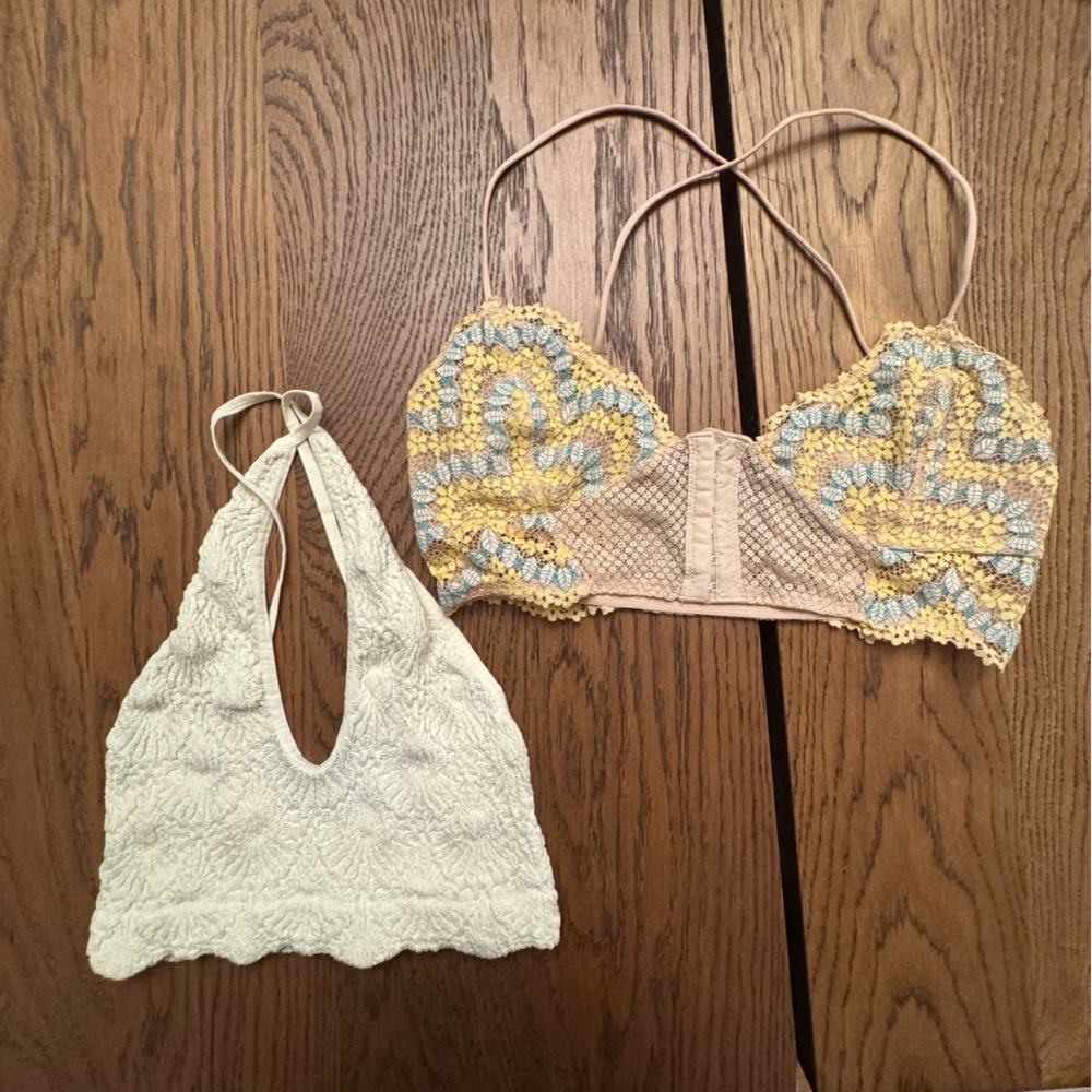 Intimately by Free People bralette and halter bra Bundle‎ Set Size Small Floral